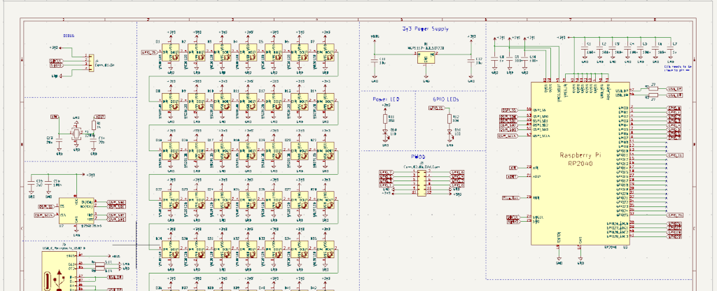 kiCad Schematic for Rp2040 Coaster